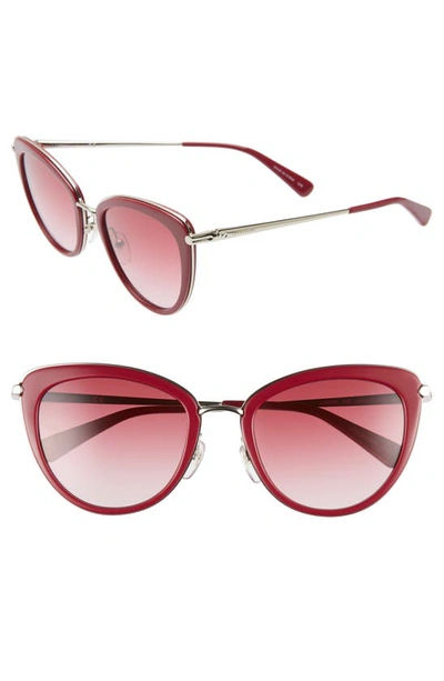 Shop Longchamp Roseau 54mm Cat Eye Sunglasses In Strawberry