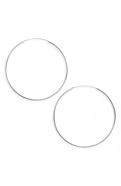 Shop Argento Vivo Argento Vivo Extra Large Endless Hoop Earrings In Silver