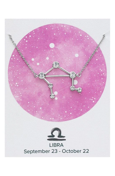 Shop Sterling Forever Constellation Necklace In Silver - Libra