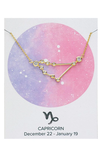 Shop Sterling Forever Constellation Necklace In Gold - Capricorn