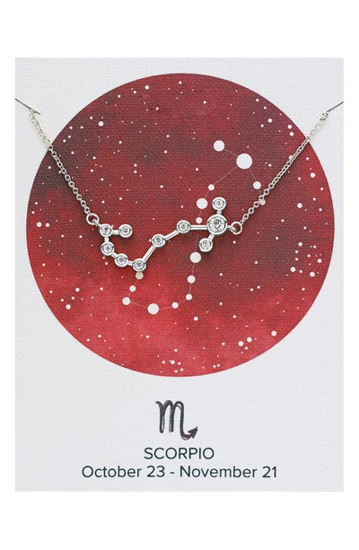 Shop Sterling Forever Constellation Necklace In Silver - Scorpio