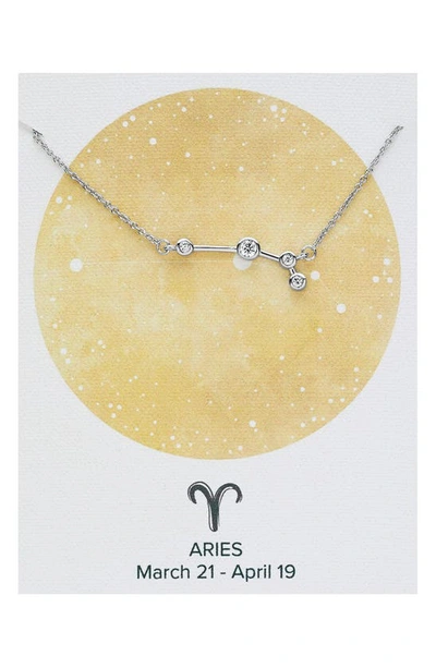 Shop Sterling Forever Constellation Necklace In Silver - Aries