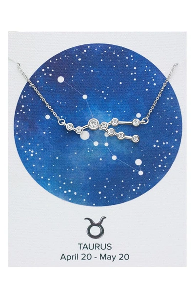 Sterling Forever Women's When Stars Align Taurus Constellation Necklace In Silver - Taurus