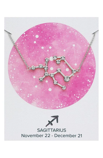 Shop Sterling Forever Constellation Necklace In Silver - Sagittarius