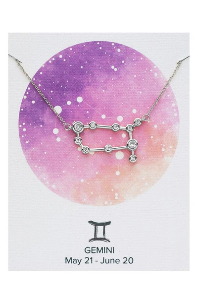 Shop Sterling Forever Constellation Necklace In Silver - Gemini