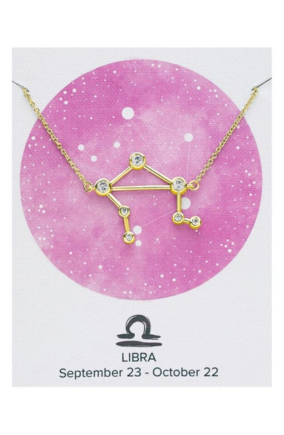 Shop Sterling Forever Constellation Necklace In Gold - Libra