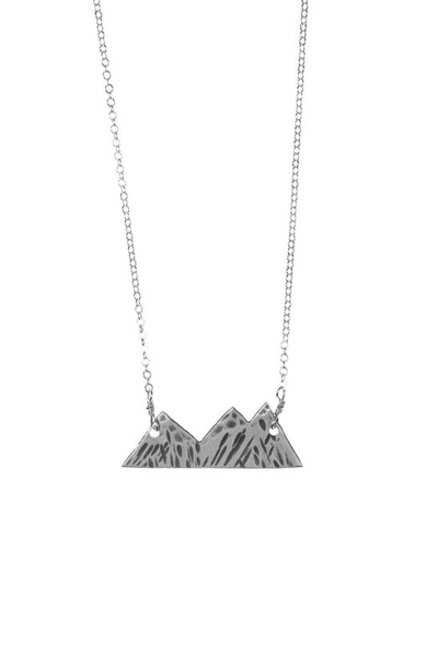 Shop Nashelle Three Sisters Mountain Necklace In Silver