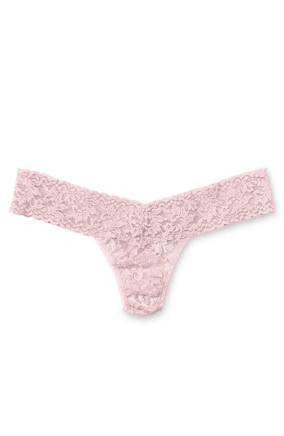 Shop Hanky Panky Signature Lace Low Rise Thong In Bliss Pink