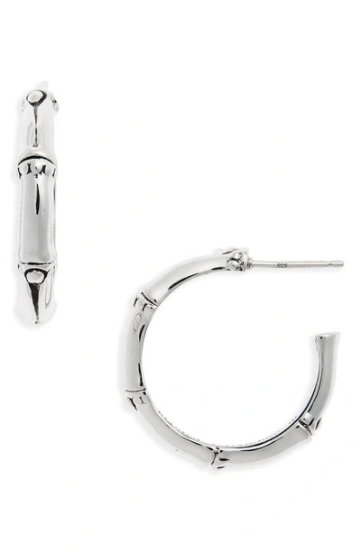 Shop John Hardy Bamboo Silver Hoop Earrings