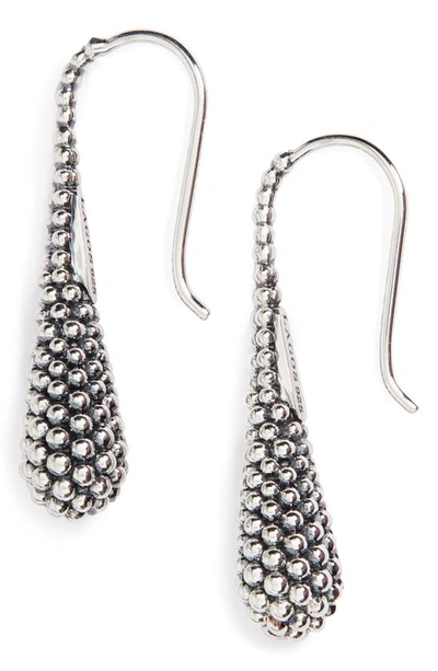 Shop Lagos Sterling Silver Caviar Teardrop Earrings