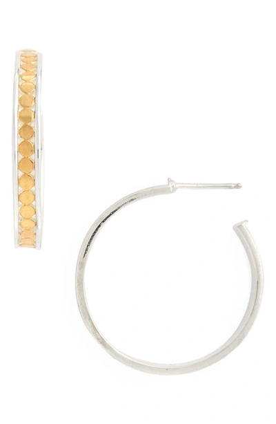 Shop Anna Beck Medium Hoop Stud Earrings In Gold