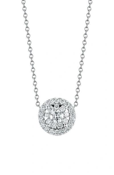 Shop Kwiat Sunburst Diamond Pendant Necklace In White Gold