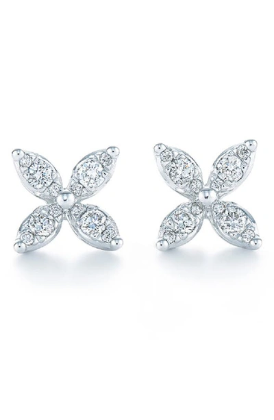 Shop Kwiat Sunburst Diamond Stud Earrings In White Gold