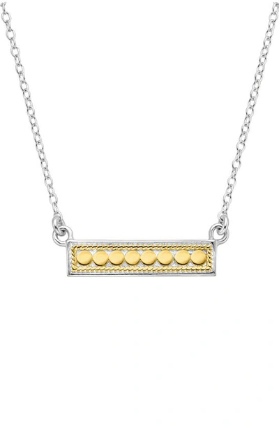 Shop Anna Beck Reversible Bar Necklace In Gold/ Silver