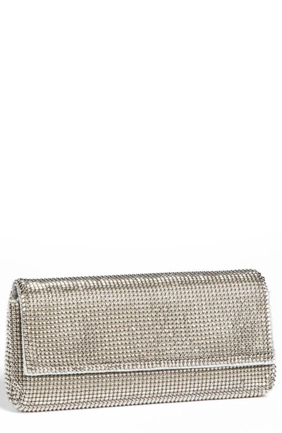 Shop Whiting & Davis 'pyramid' Mesh Clutch In Pewter