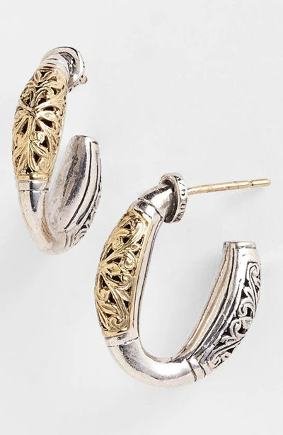Shop Konstantino 'classics' Two-tone Hoop Earrings In Silver/ Gold