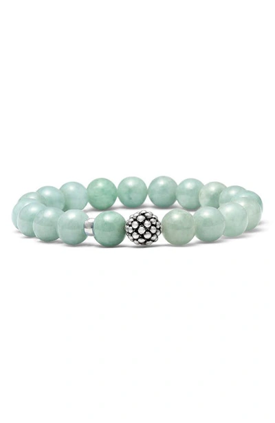 Shop Lagos Bead Stretch Bracelet In Jade