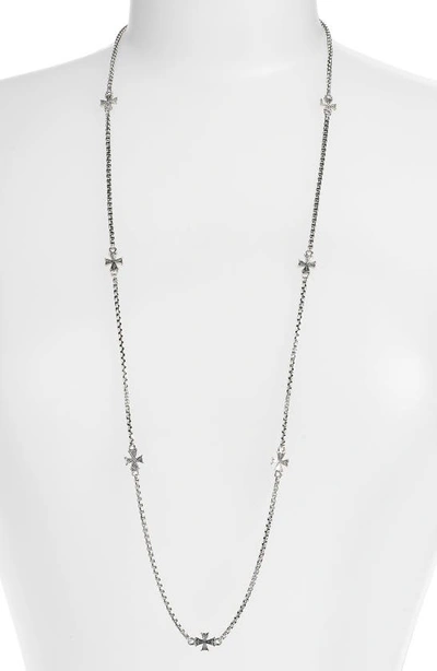 Shop Konstantino 'classics' Long Station Necklace In Silver