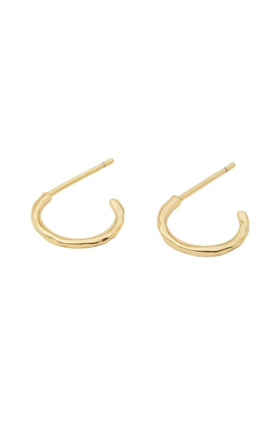 Shop Gorjana Taner Mini Hoop Earrings In Gold