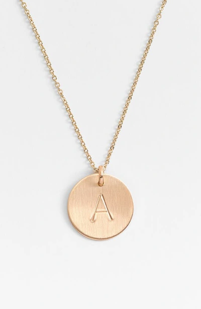 Shop Nashelle 14k-gold Fill Initial Disc Necklace In 14k Gold Fill A