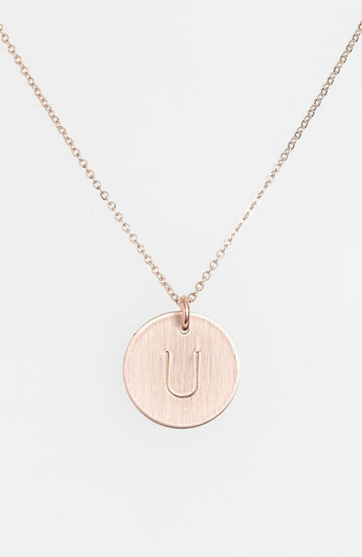 Shop Nashelle 14k-gold Fill Initial Disc Necklace In 14k Gold Fill U