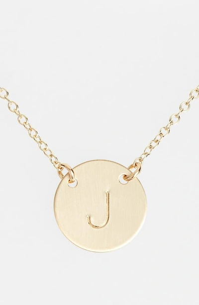 Shop Nashelle 14k-gold Fill Anchored Initial Disc Necklace In 14k Gold Fill J