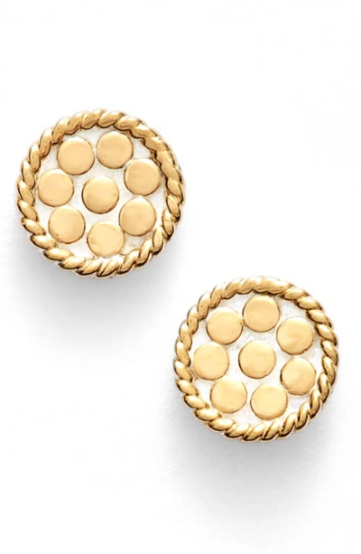 Shop Anna Beck Mini Disc Stud Earrings In Gold/silver