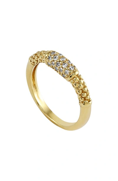 Shop Lagos Caviar Diamond Ring In Gold