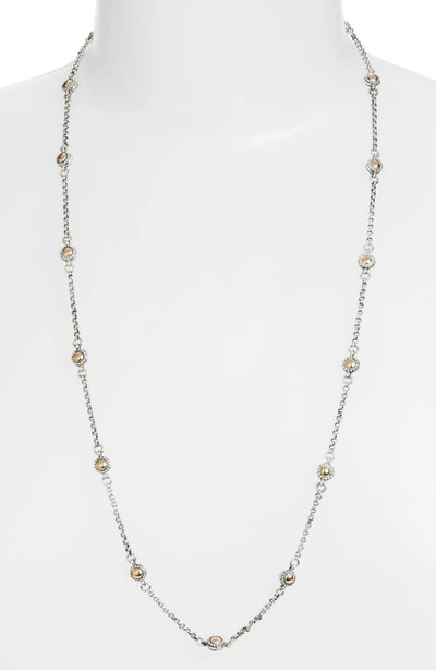 Shop Konstantino Station Necklace In Silver/ Gold