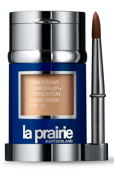 Shop La Prairie Skin Caviar Concealer + Foundation Sunscreen Spf 15 In Peche