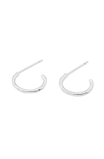 Shop Gorjana Taner Mini Hoop Earrings In Silver