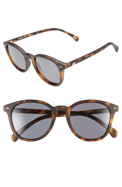 Shop Le Specs 'bandwagon' 51mm Polarized Sunglasses In Matte Tort/ Smoke Mono Polar