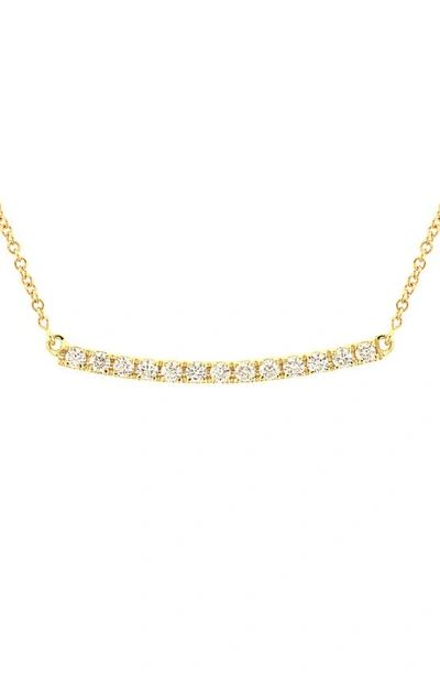Shop Bony Levy Stick Pavé Diamond Bar Necklace In Yellow Gold