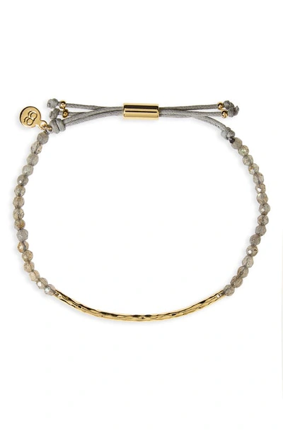 Shop Gorjana Power Gemstone Bracelet In Balance/ Labradorite/ Gold