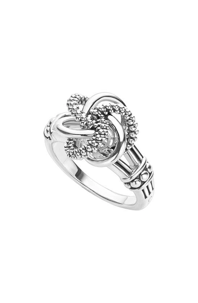 Shop Lagos Love Knot Ring In Sterling Silver