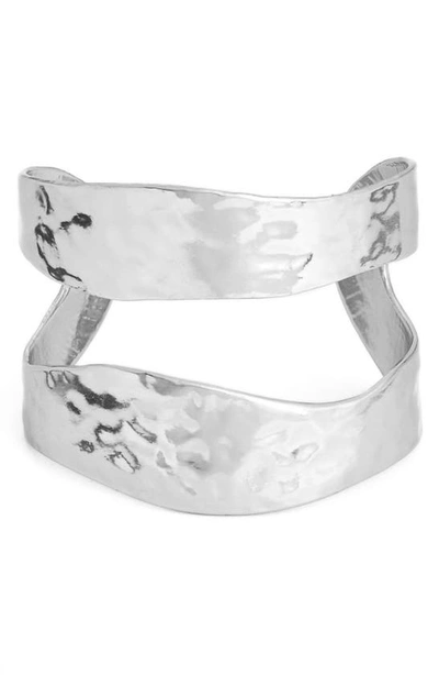 Shop Karine Sultan Split Cuff In Silver
