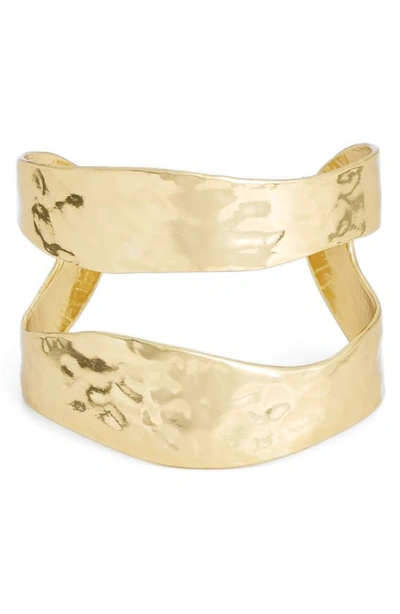 Shop Karine Sultan Split Cuff In Gold