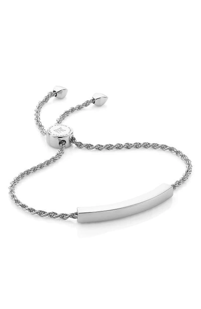 Shop Monica Vinader Linear Friendship Chain Bracelet In Silver