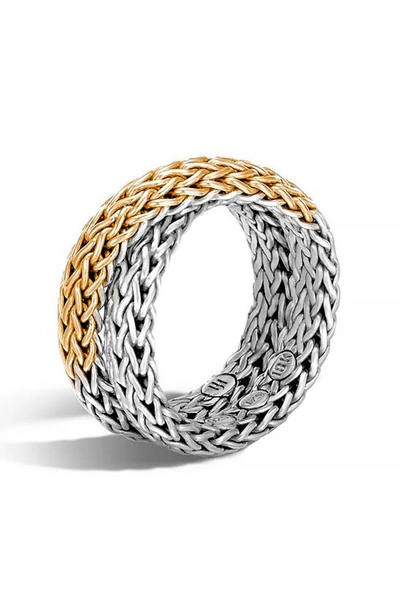 Shop John Hardy 'classic Chain' Overlap Ring In Silver/ Gold