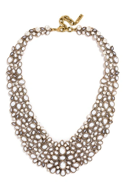 Shop Baublebar 'kew' Crystal Collar Necklace In Pearl/ Gold
