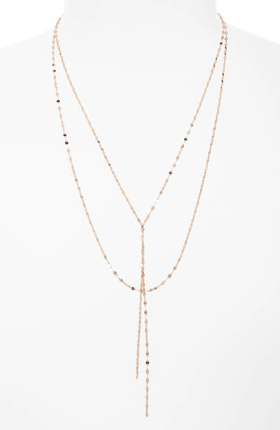 Shop Lana Jewelry Lana Blake Lariat Necklace In Rose Gold