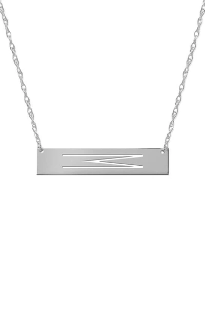 Shop Jane Basch Designs Personalized Bar Pendant Necklace In Silver