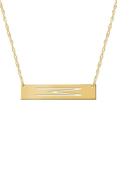 Shop Jane Basch Designs Personalized Bar Pendant Necklace In Gold