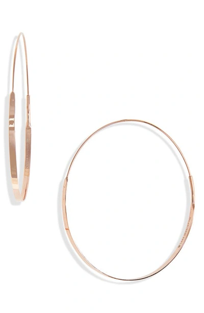 Shop Lana Jewelry Jewelry 'flat Magic' Medium Hoop Earrings In Rose Gold
