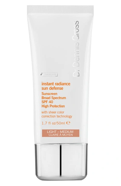 Shop Dr Dennis Gross Skincare Dr. Dennis Gross Instant Radiance Sun Defense Sunscreen Broad Spectrum Spf 40 In Light Med