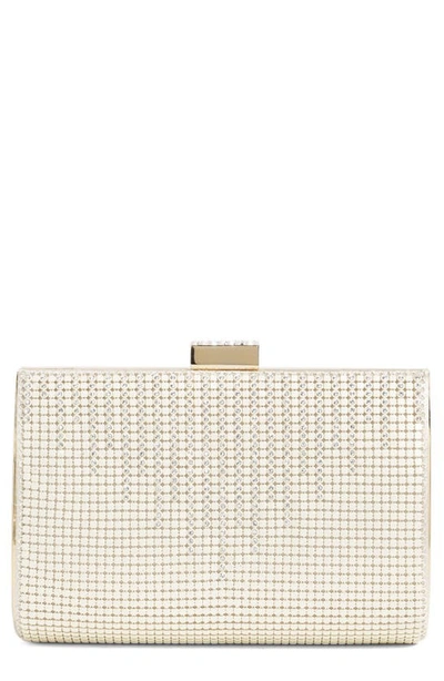 Shop Whiting & Davis 'diamond Drips' Evening Clutch In Pearl