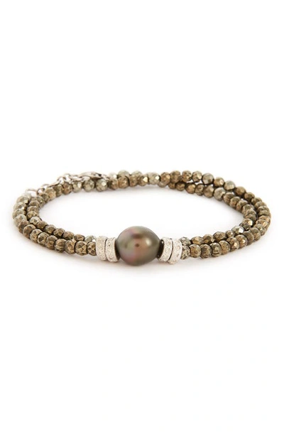 Shop Armenta Old World Semiprecious Stone & Diamond Beaded Bracelet In Silver