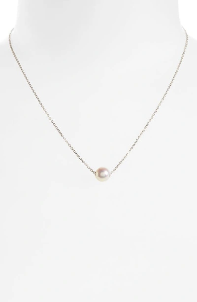 Shop Mikimoto Single Pearl Pendant Necklace In White Gold
