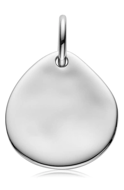 Shop Monica Vinader Siren Small Pendant Charm In Silver