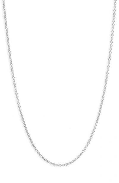 Shop Monica Vinader Fine Chain Link Necklace In Silver